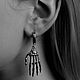 The earring is a bony hand, Single earring, Yaroslavl,  Фото №1