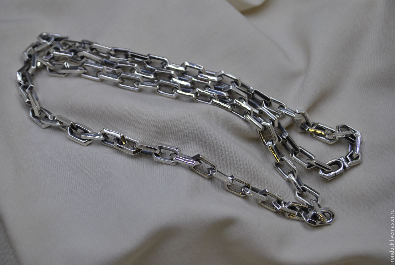 Плетение якорное серебро на цепочке