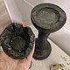 Заказать Комплект подсвечников из бетона "Черный муар". Forever-decor-beton. Ярмарка Мастеров. . Подсвечники Фото №3