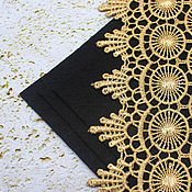 Материалы для творчества handmade. Livemaster - original item Felt: Embroidery base Black 30h30 cm thickness 1 mm. Handmade.