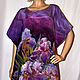 Блузы Батик" Ирисы". Блузки. Марьяна Batik (sheltikart). Ярмарка Мастеров.  Фото №13
