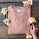 Cotton sweatshirt with voluminous sleeves in peach color. Sweatshirts. ivavavilonskaya. My Livemaster. Фото №5