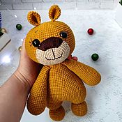 Куклы и игрушки handmade. Livemaster - original item Bear in a gift. Teddy bear in mustard color. Gift soft toy. Handmade.