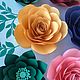 Заказать Набор бумажных цветов и листьев для декора. Swan Decor. Ярмарка Мастеров. . Элементы интерьера Фото №3