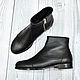 Men's ankle boots, made of genuine leather, with fur, with brogation. Ankle boot. SHOES&BAGS. My Livemaster. Фото №6