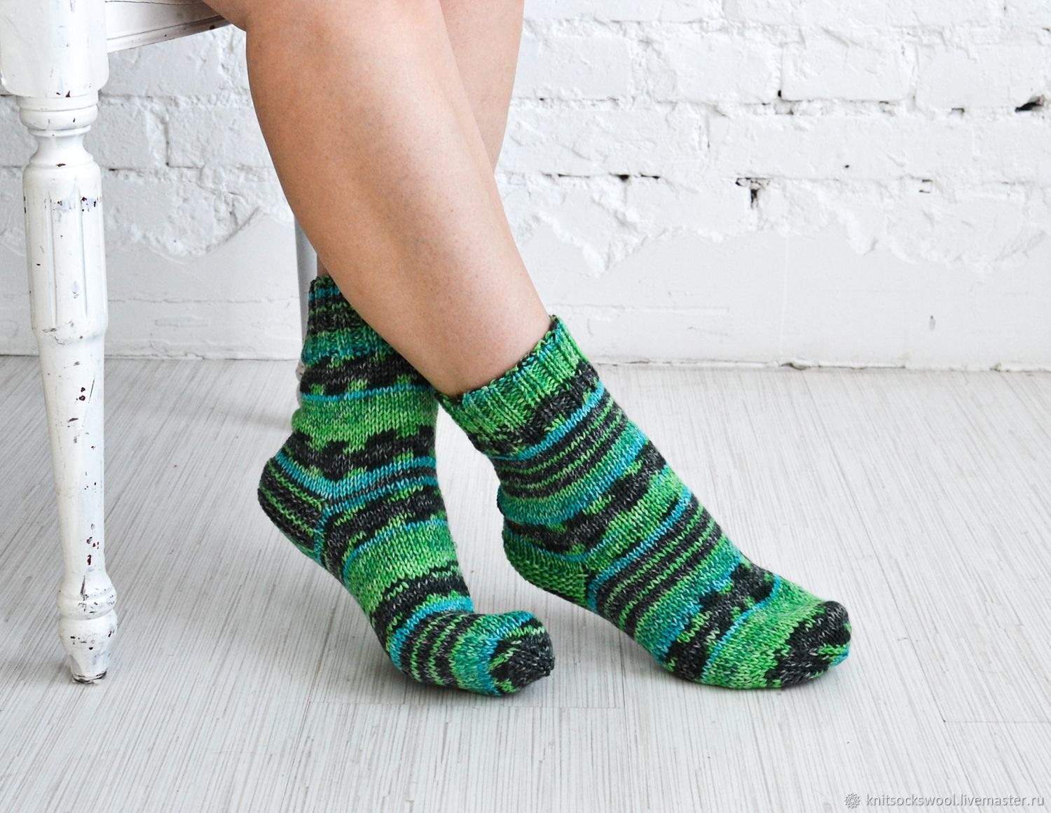 Socks knitted premium German yarn, durable but warm size 38-39, Socks, Izhevsk,  Фото №1