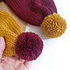 Шарф Грифффиндор двухслойный с помпонами. Шарфы. ArtKnitDesign Свитера Уизли. Интернет-магазин Ярмарка Мастеров.  Фото №2
