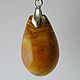 Amber pendant 'Wild honey' K-447, Pendants, Svetlogorsk,  Фото №1