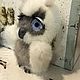 Owl from white mink natural fur. Stuffed Toys. Holich_toys. My Livemaster. Фото №4
