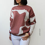 Одежда handmade. Livemaster - original item Sweaters: women`s sweater with abstract pattern. Handmade.