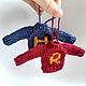 Елочная игрушка свитерок набор 2 шт, Елочные игрушки, Липецк,  Фото №1