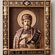Резная Икона из дерева Князь Владислав Сербский. Иконы. МАСТЕРСКАЯ РЕЗНОЙ ИКОНЫ АРТЕМА БУРОВА. Ярмарка Мастеров.  Фото №8