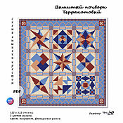 Материалы для творчества handmade. Livemaster - original item The scheme for embroidery: Embroidered patchwork. Handmade.