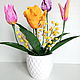 Order Tulips and Mimosa from polymer clay. Interior arrangement. Olga-art-flower. Livemaster. . Interior elements Фото №3
