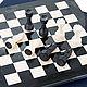 Order Chess made of stone 'Carthage' white shell and marble 30. H-Present more, than a gift!. Livemaster. . Chess Фото №3