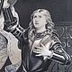 Винтаж: Старинный гобелен картина Jeanne d'Arc шёлк. Картины винтажные. Антиквариат и винтаж из Франции. Ярмарка Мастеров.  Фото №6