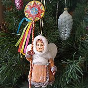 Сувениры и подарки handmade. Livemaster - original item Christmas toys: cotton wool Christmas carols. Handmade.