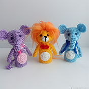 Куклы и игрушки handmade. Livemaster - original item Finger toys Zoo lion Elephant Elephant hippopotamus. Handmade.