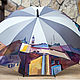 Paraguas: Paraguas pintado a mano ' Techos de San Petersburgo'. Umbrellas. UmbrellaFineArt. Ярмарка Мастеров.  Фото №5