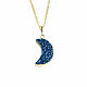 Blue pendant 'Month' of Druse Agate, pendant pendant on a chain. Pendants. Irina Moro. Online shopping on My Livemaster.  Фото №2
