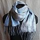Men's felted scarf Silver blue. Scarves. Юлия Левшина. Авторский войлок COOLWOOL. My Livemaster. Фото №4