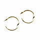 Hoop earrings twisted earrings twisted gold,earrings in the form of rings, Congo earrings, Moscow,  Фото №1