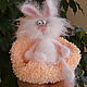 Knitted Bunny Mowing with a mobile chair, cot ), Stuffed Toys, Teykovo,  Фото №1