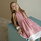 Платье для девочки Молли из натурального розового льна, Платье, Калининград,  Фото №1