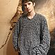 Джемпер оверсайз унисекс ВЯЗАНЫЙ КАРАКУЛЬ. Джемперы. Анна Лесникова         Luxury style. Интернет-магазин Ярмарка Мастеров.  Фото №2