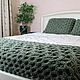 Knitted Khaki plaid for the foot of the bed and removable pillow covers. Bedspreads. komarovanata. Online shopping on My Livemaster.  Фото №2