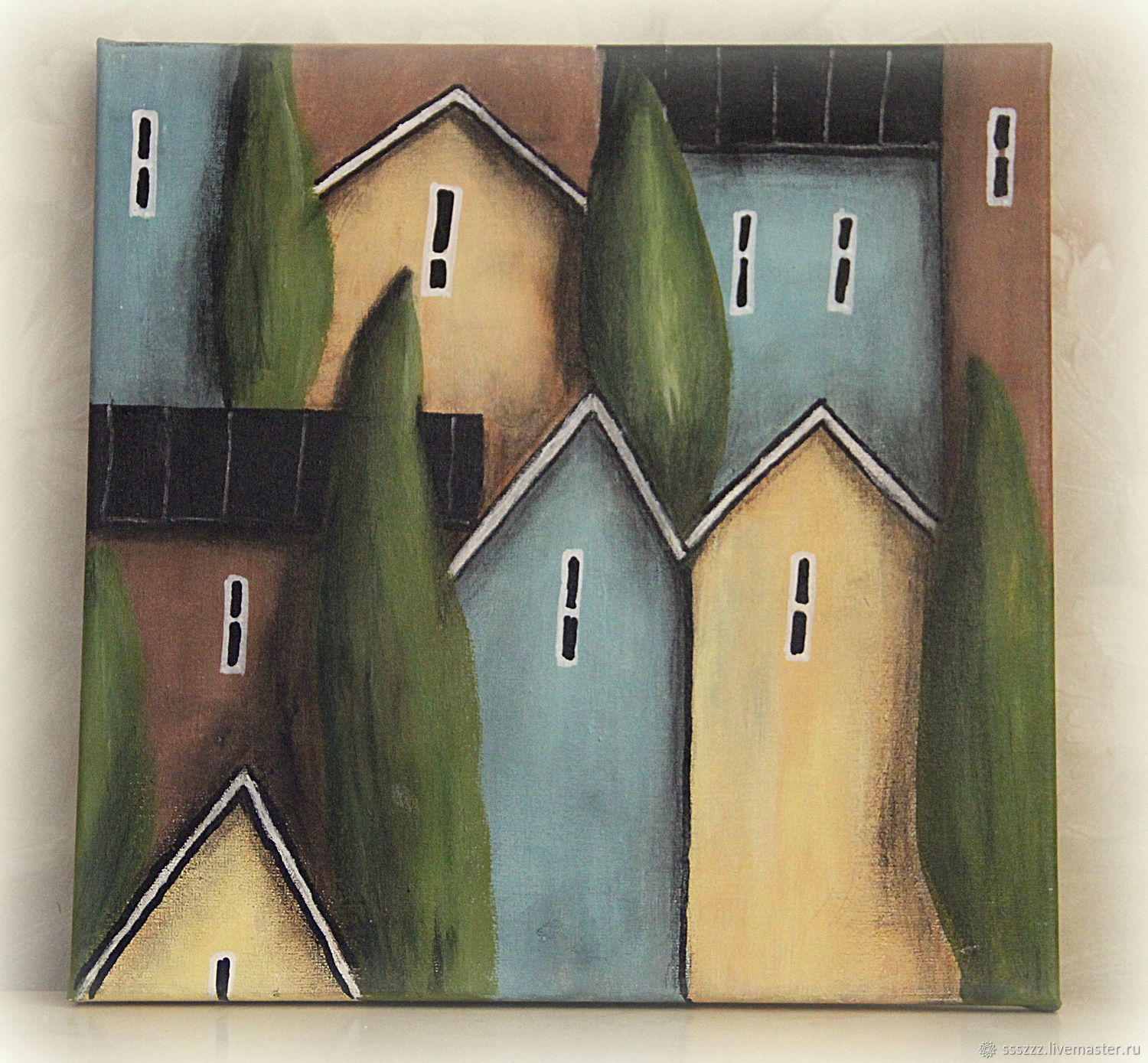 Картины: Скандинавский городок в интернет-магазине Ярмарка Мастеров по ...