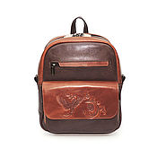 Сумки и аксессуары handmade. Livemaster - original item Backpacks: Brown-red Leather backpack for women Ida Mod R29p-622-1. Handmade.