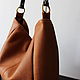 Order Camel light Brown leather Soft comfortable hobo bag. Olga'SLuxuryCreation. Livemaster. . Sacks Фото №3