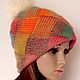 Knitted double winter hat-cap with pompom. Caps. UrbanStyleKnit (usknits). My Livemaster. Фото №6