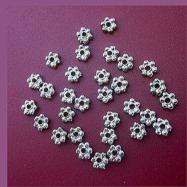 Материалы для творчества ручной работы. Ярмарка Мастеров - ручная работа 3мм (10шт.) - СПЕЙСЕРЫ микро, родий. Handmade.
