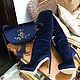 Сапоги из итальянского бархата Velutto Blu. Сапоги. Exclusive Shoes (Sokolick). Ярмарка Мастеров.  Фото №4