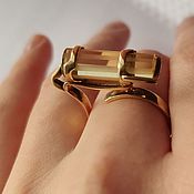 Украшения handmade. Livemaster - original item Ring with Heliodorus and diamonds 