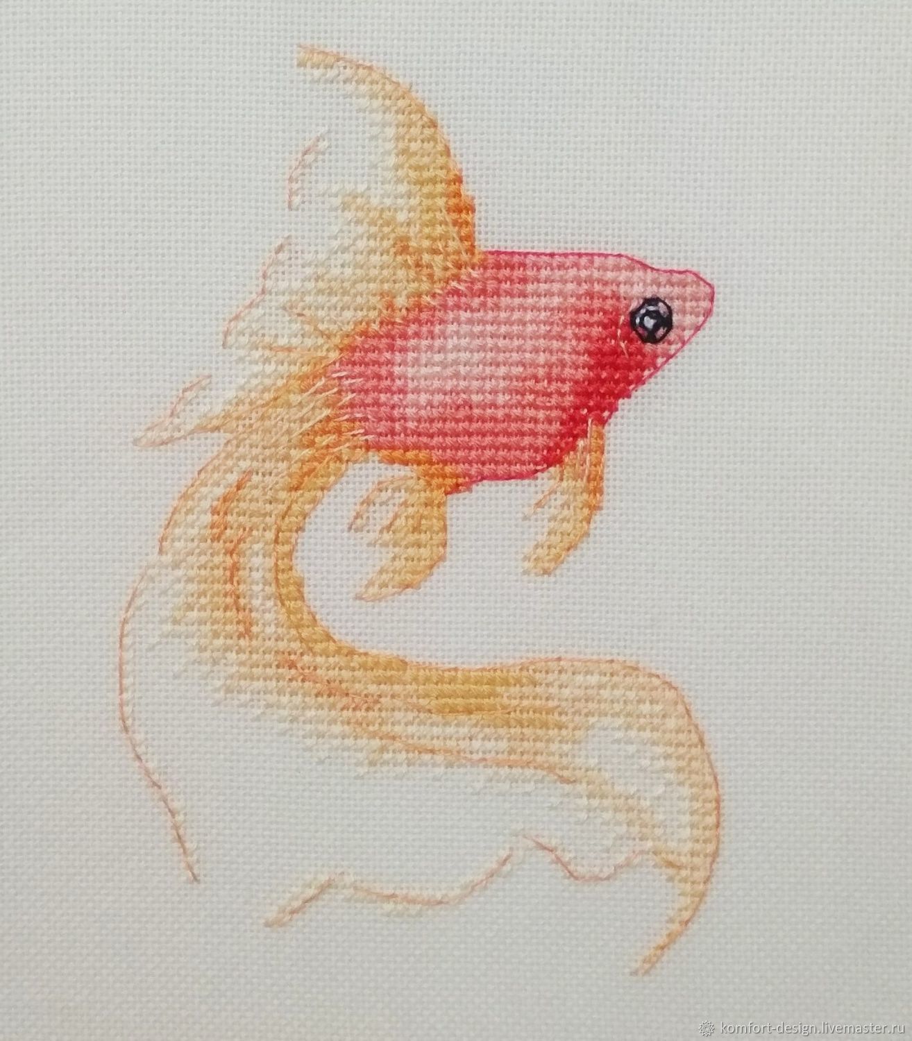 Золотая рыбка вышивка крестом схема