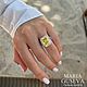 Серебряное кольцо 925 пробы желтое с белыми фианитами. Кольца. MARIA GUSEVA Fashion Jewelry. Ярмарка Мастеров.  Фото №4