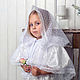 Детский ниспадающий платок Мечта. Крестильный чепчик. Ладья (ladyamarket). Интернет-магазин Ярмарка Мастеров.  Фото №2