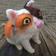 Order Cat. strand of wool. Livemaster. . Felted Toy Фото №3