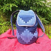 Сумки и аксессуары handmade. Livemaster - original item Infinity CapIII denim backpack. Handmade.