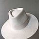 Фетровые женские шляпы белые федора. Шляпы. МодаВойлок (moda-voilok). Ярмарка Мастеров.  Фото №4
