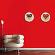 Wall clock set Red heart and Purple heart Art Deco. Watch. Krasivye kartiny HappinessArtDecoR. Ярмарка Мастеров.  Фото №5