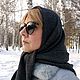 Кашемировая косынка с пайетками цвета антрацит, Косынки, Новосибирск,  Фото №1