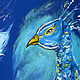 Azul Blusa túnica de Pavo real pintado a mano. Blouses. Koler-art handpainted wear. Ярмарка Мастеров.  Фото №6