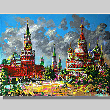 Картины и панно ручной работы. Ярмарка Мастеров - ручная работа Картины: Москва, сердце родины. Handmade.