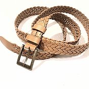 Аксессуары handmade. Livemaster - original item Strap leather. Braided belt, exclusive. Handmade.