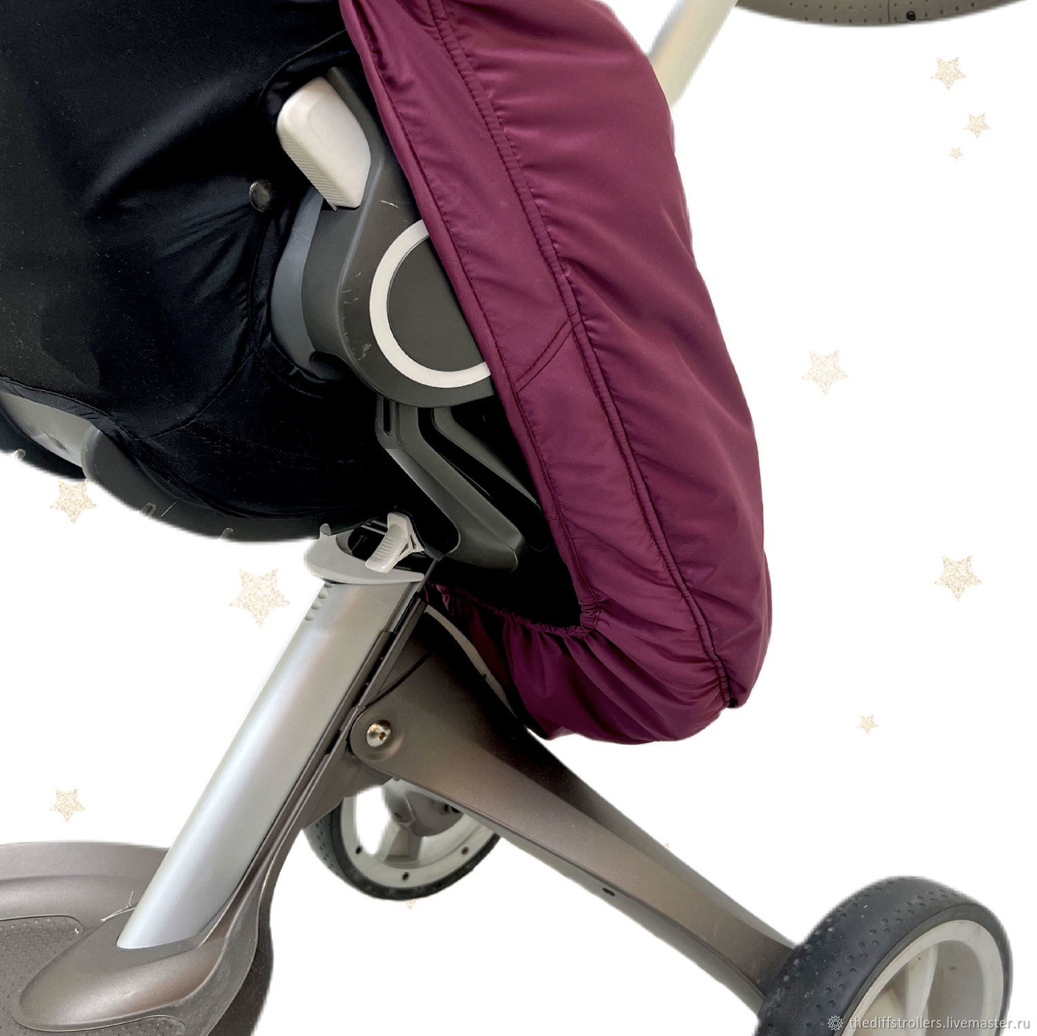 Ветрозащита утепленная черная для колясок Stokke Dsland