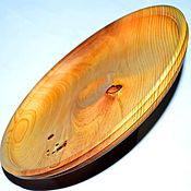 Посуда handmade. Livemaster - original item A wooden plate is a dish made of cedar wood. 30cm. T2. Handmade.